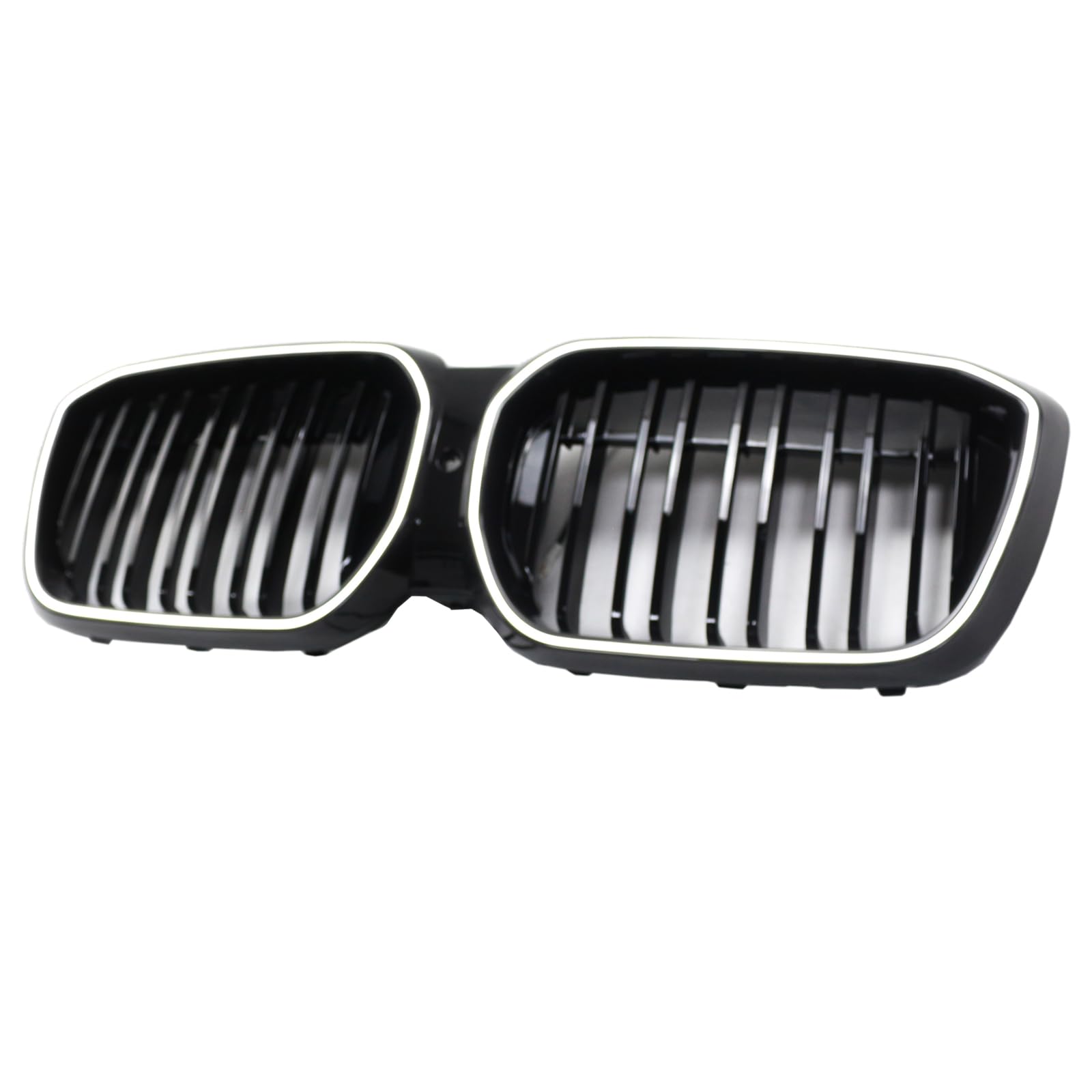 Artudatech Kühlergrill Frontstoßstangengrill Frontgrill ABS Double Slat Black Front Kidney Grill Grille Fit for BMW IX3 G08 LCI 2022-2024 von Artudatech