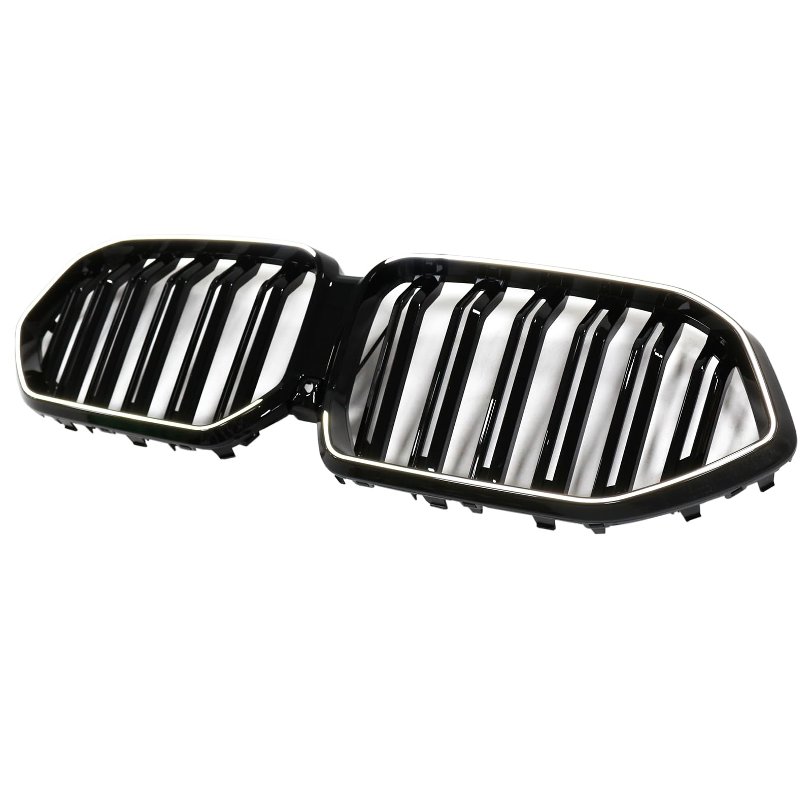 Artudatech Kühlergrill Frontstoßstangengrill Frontgrill ABS Double Slat Front Bumper Grille Fit for BMW X6 G06 M60i 2023-2025 W/Camera Hole von Artudatech