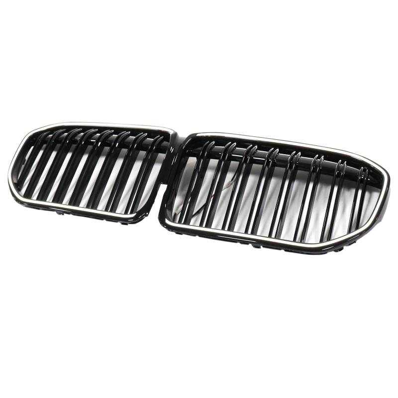 Artudatech Kühlergrill Frontstoßstangengrill Frontgrill ABS Double Slat Gloss Black Front Grill Grille Fit for BMW 7 Series G11 G12 2019-2022 von Artudatech