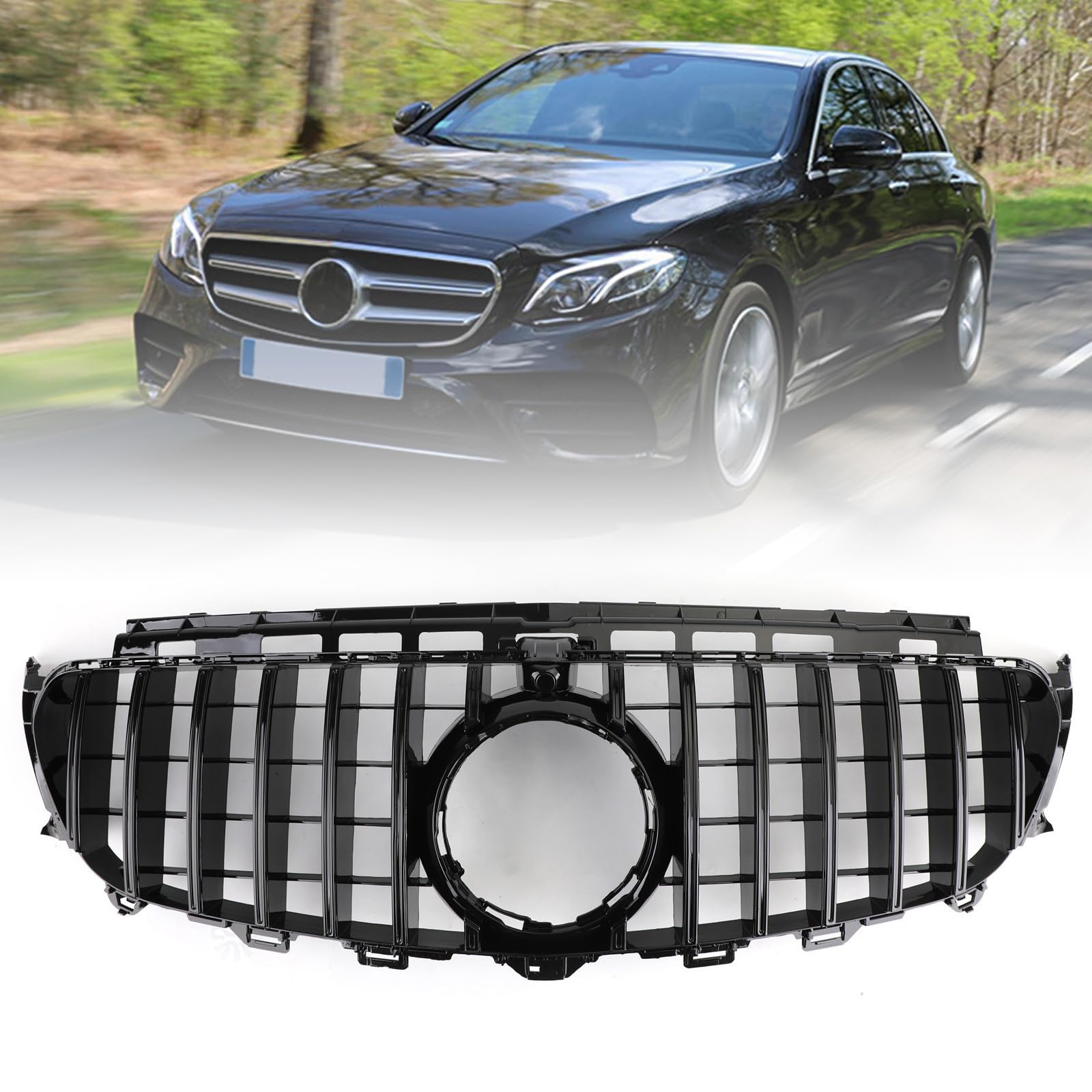 Artudatech Kühlergrill Frontstoßstangengrill Frontgrill Front Bumper Grille Fit for Mercedes W213 E-Class 2016-2019 von Artudatech