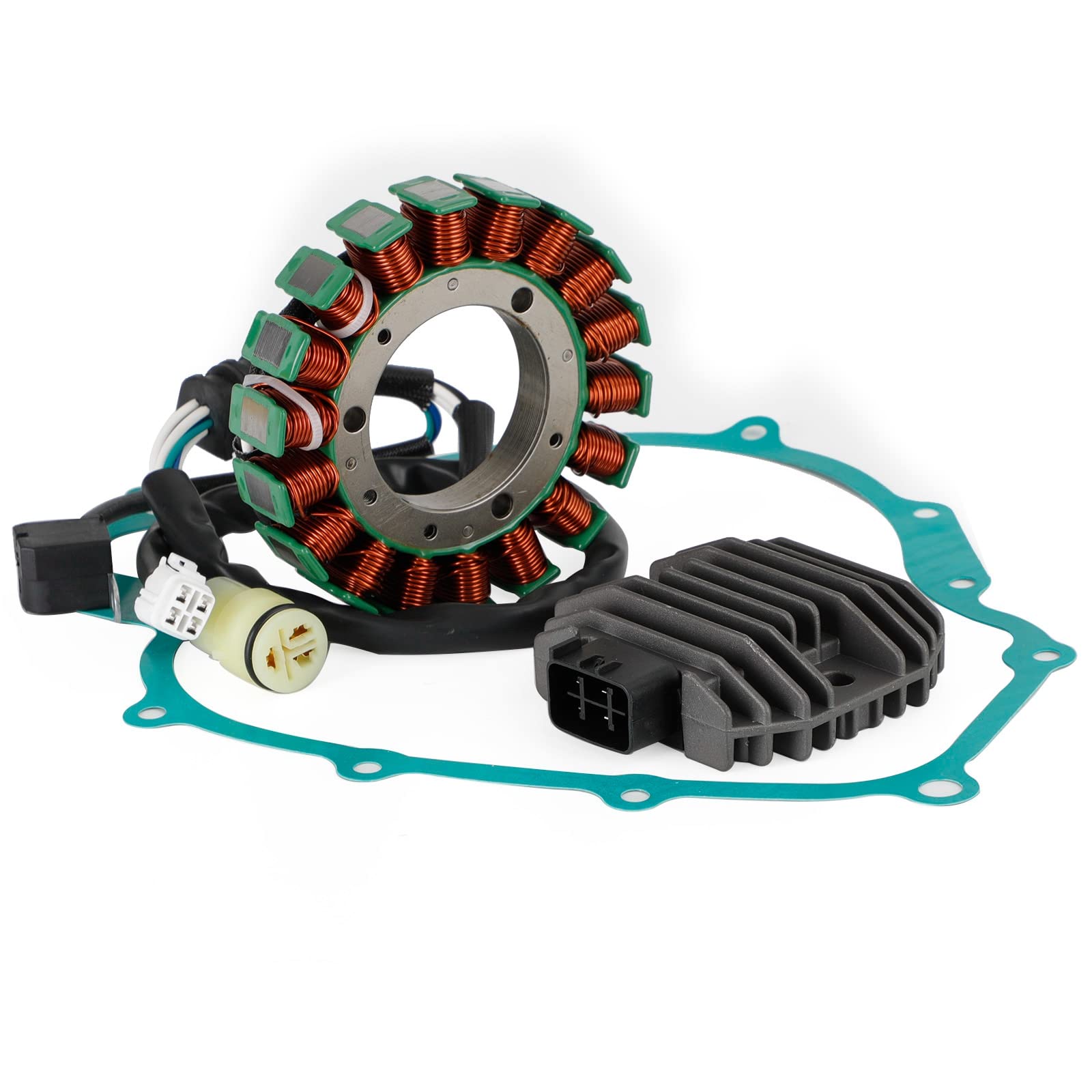 Artudatech Lichtmaschine Stator,Regler,Dichtung für Ya-ma-ha YFM 660 Grizzly/YXR 660 Rhino von Artudatech