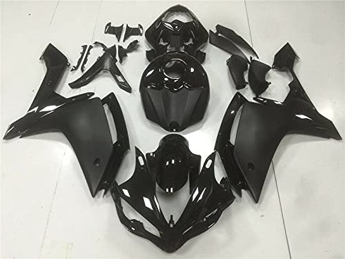 Artudatech Motorrad Karosserie Verkleidungs Kit ABS-Kunststoff Motorrad Verkleidungs Kit Injektionsformung für Ya-maha YZF R1 2007-2008 Gloss Matt Black von Artudatech