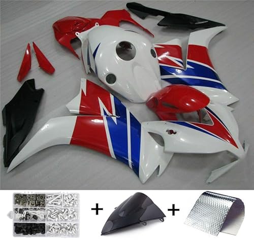 Artudatech Motorrad Motorhaube Abdeckung ABS Injection Mold Bodywork Fairing Kit Fit for Honda CBR1000RR 2012-2016 White Red Motorrad-Karosserieabdeckung von Artudatech