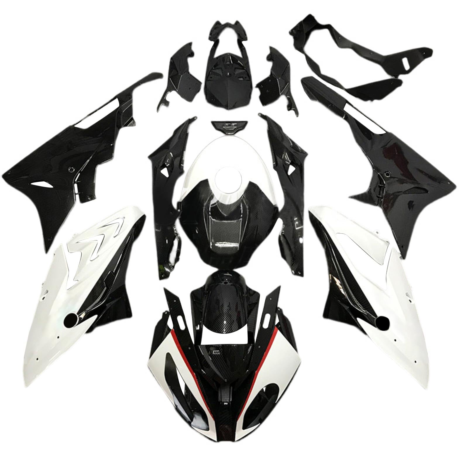 Artudatech Motorrad Motorhaube Abdeckung Injection Fairing Kit Bodywork Plastic ABS Fit for BMW S1000RR 2015-2016 Motorrad-Karosserieabdeckung von Artudatech