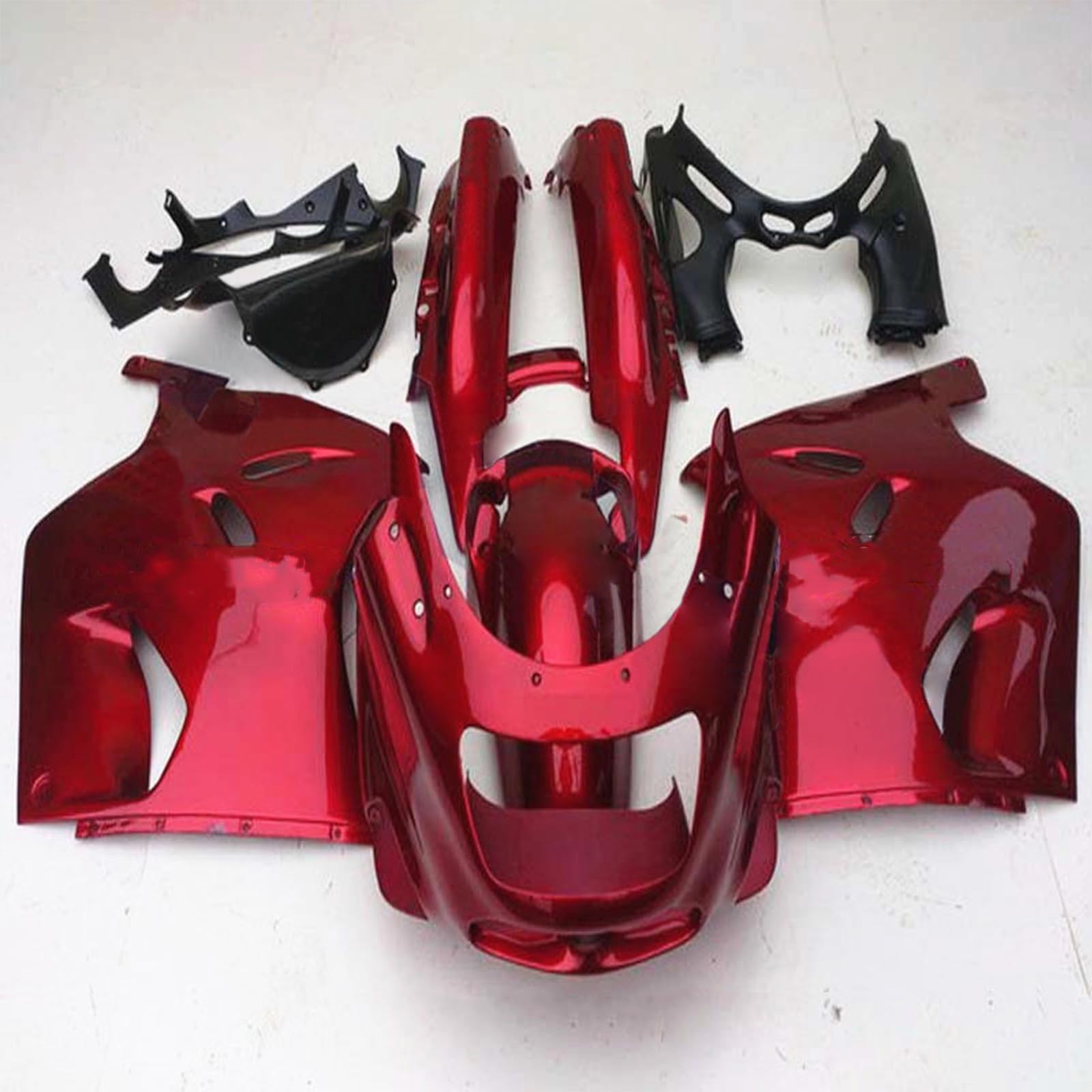 Artudatech Motorrad Motorhaube Abdeckung Injection Fairing Kit Bodywork Plastic Fit for Kawasaki ZZR1100 1993-2003 Motorrad-Karosserieabdeckung von Artudatech