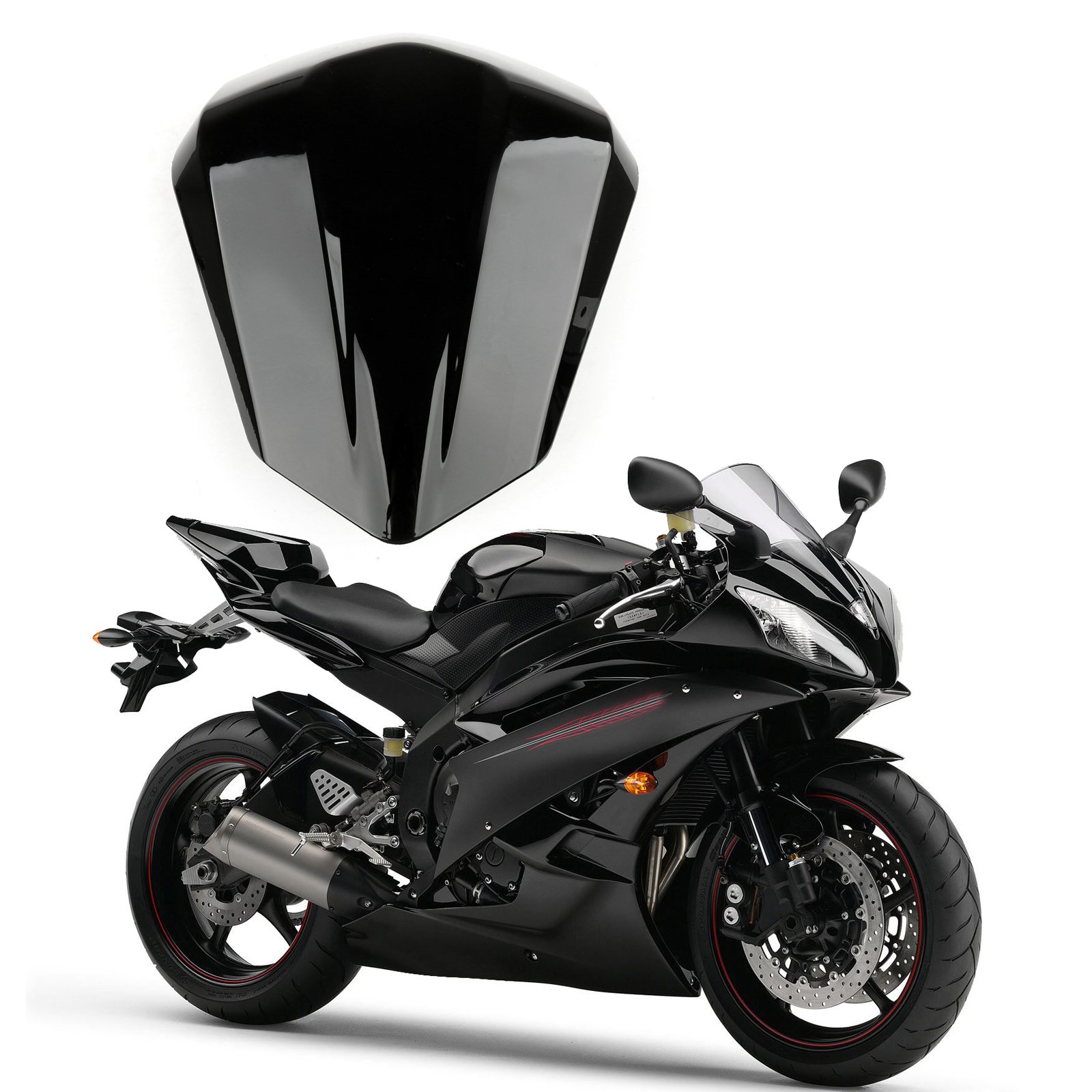 Artudatech Motorrad Soziusabdeckung Sitzkappe Verkleidung Heckabdeckung Rücksitzbezug Rear Seat Cowl Fairing Tail Cover für Yamaha YZF R6 2006 2007 von Artudatech