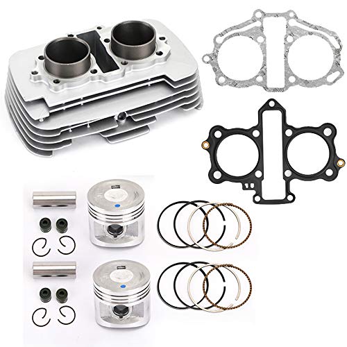 Artudatech Motorrad Zylinder Kolben Kit, Cylinder Piston Rings Gaskets Kit Dichtsatz für Hon-da Rebel CA 250 CMX 250 1996-2015 Motorbike Pistons & Rings von Artudatech