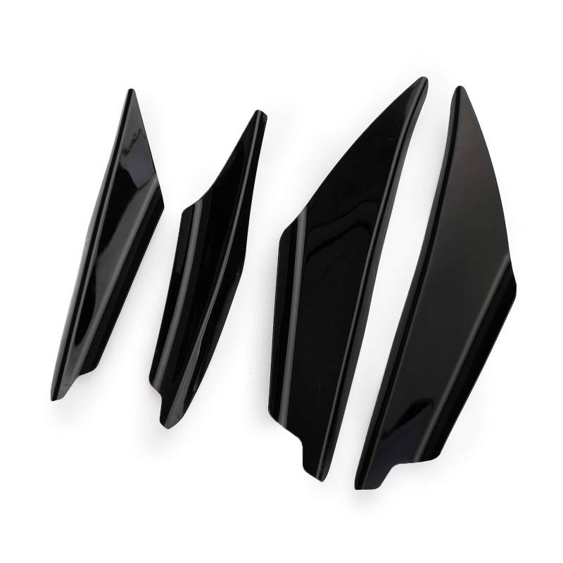 Artudatech Auto-Frontflossen-Spoiler Universal, Gloss Black Car Front Bumper Fins Body Splitter Spoiler Canards von Artudatech