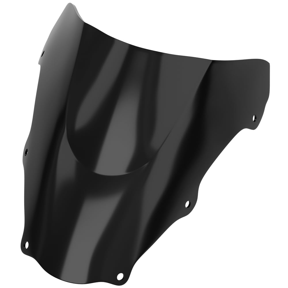 Artudatech Windschutzscheibe Windschutzscheibe Double Bubble für Suzuki SV650/SV650S 03-12 SV1000S Schwarz von Artudatech