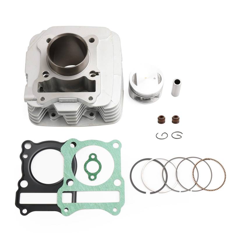 Artudatech Zylinder Kolben Kit Zylinderkit 57mm Cylinder Piston Gasket Top End Rebuild Kit Fit for Suzuki EN125-2A EN125HU GZ125 RV125 von Artudatech