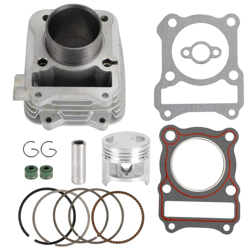 Artudatech Zylinder Kolben Kit Zylinderkit Cylinder Barrel Jug Flat Piston Gasket Kit 57mm Fit for Suzuki GN125 GN 125 GS125 GZ125 TU125 VanVan RV125 DR125 Marauder von Artudatech