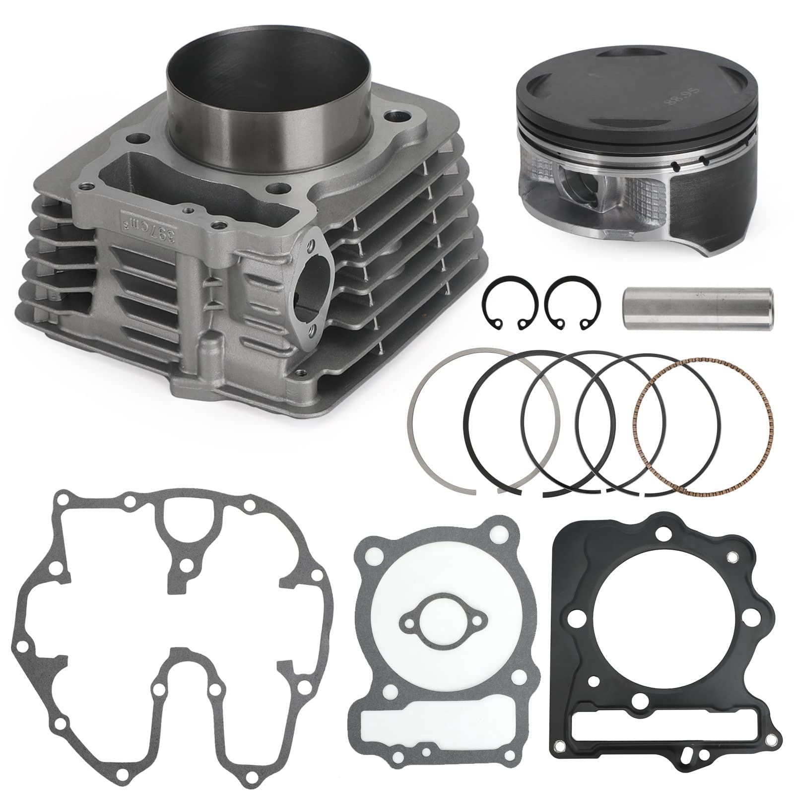 Artudatech Zylinder Kolben Kit Zylinderkit Cylinder Jug 89mm Big Bore Fit for Honda 1999-2014 TRX 400 EX X Piston Rings Gasket TRX400EX TRX400X Top End Kit von Artudatech