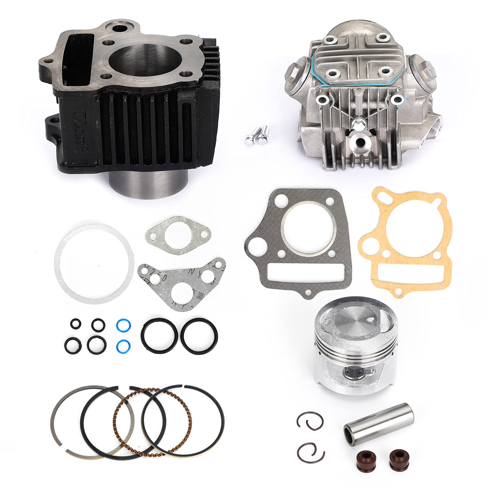 Artudatech Zylinder Kolben Kit Zylinderkit Cylinder Piston Rings Gaskets Top End Kit 47mm Fit for Honda CRF70 XR CT C ATC TRX 70 S65 70CC Trail Bike von Artudatech