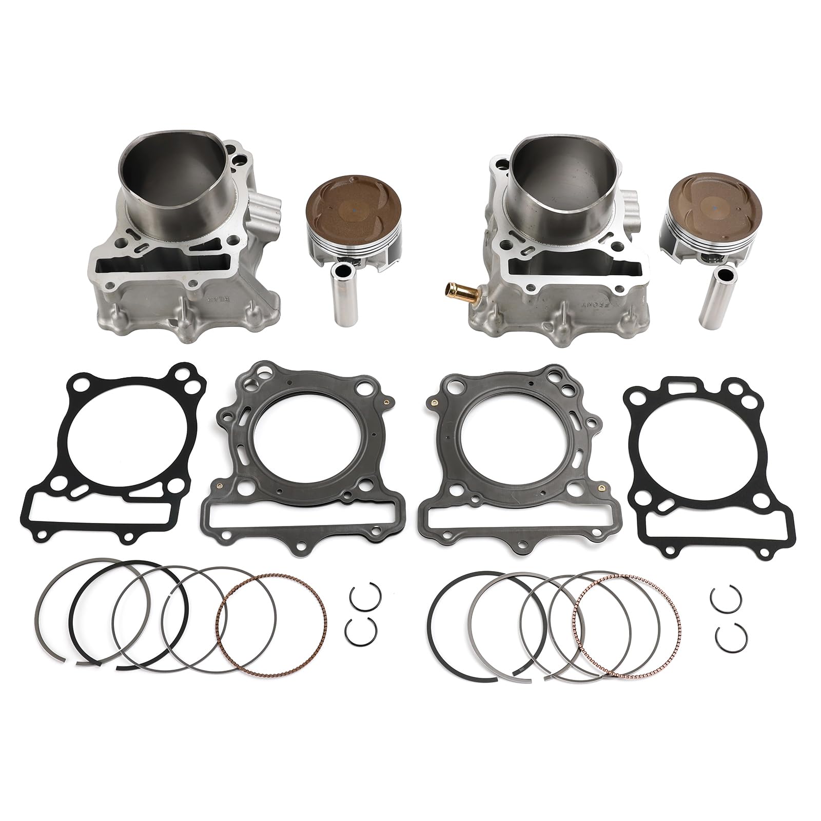 Artudatech Zylinder Kolben Kit Zylinderkit Front and Rear Cylinder Piston Gasket Top End Rebuild Kit Fit for Suzuki SV650 SV650S ABS 1999-2008 V-Strom 650 2004-2011 von Artudatech