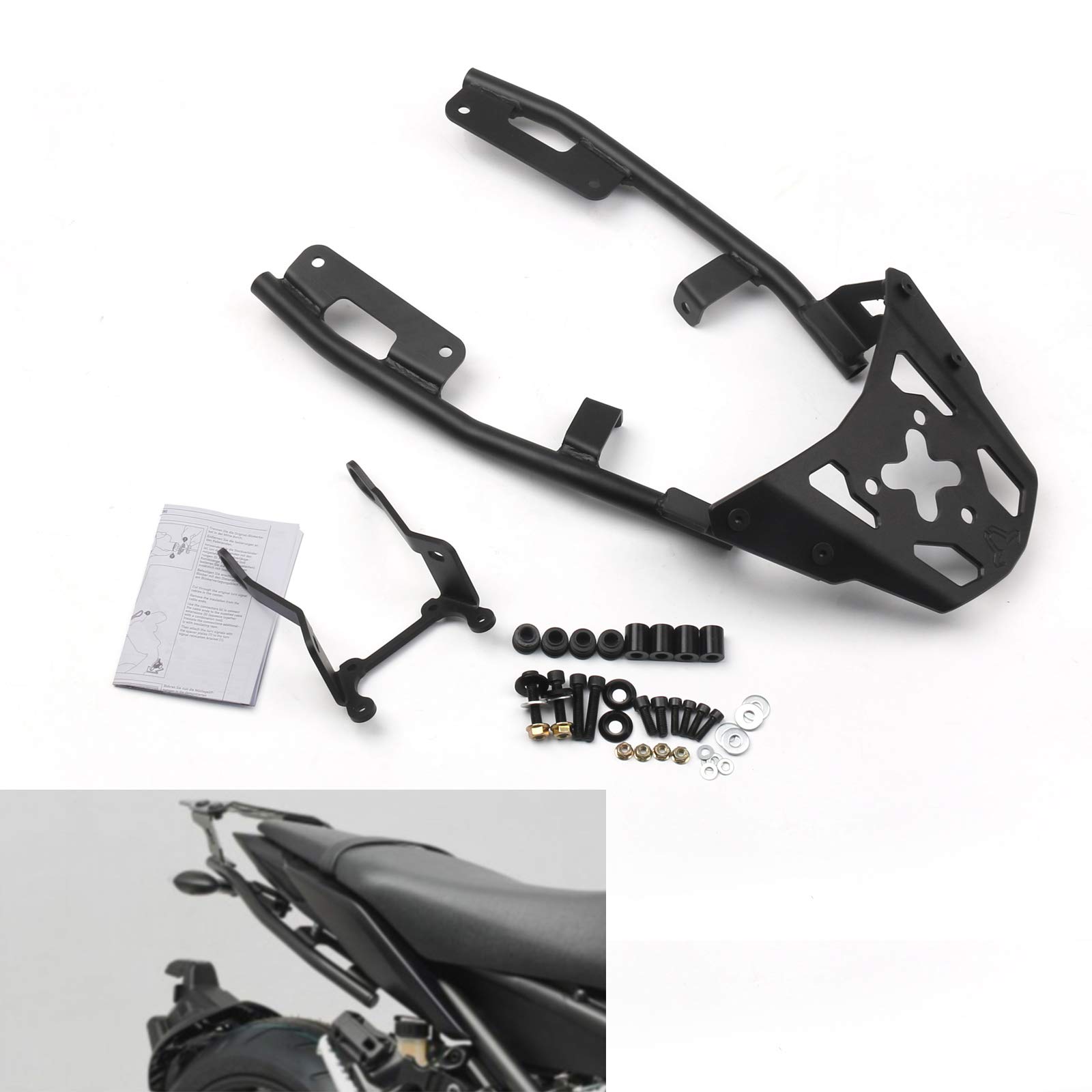 Sissy Bar Artudatech Motorrad Gepäckträger-Gepäckträger-Kit hinten passend für Ya-maha Mt-09 Mt 09 2017-2019 von Artudatech