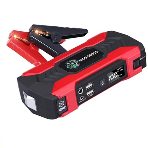 Arubaitai 600A 12V Auto Starthilfe Powerbank, Multifunktions-LED-Licht und LCD-Display Starthilfegerät, 12000mAh Notfall Auto Batterie Booster für bis zu 6,0L Benzin und 3,0L Dieselmotoren von Arubaitai