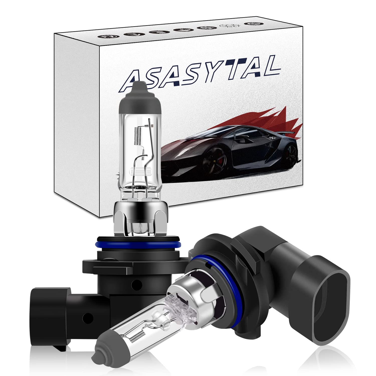 Asasytal HB4 9006 55W Scheinwerfer Halogenlampen,Fern/Abblendlicht Halogenscheinwerfer 3000K Gelbe Helles Licht,12V Nebelscheinwerferlampen für den Austausch der vorderen Halogenlampe im Auto,2 Stücke von Asasytal