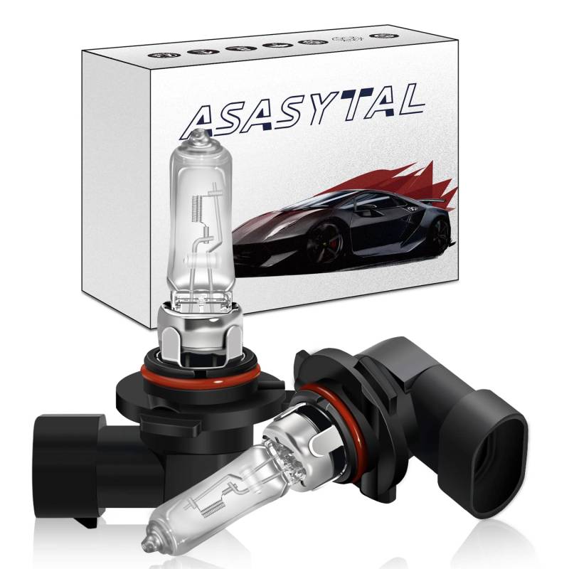 Asasytal Hir2 9012 55W 12V Auto Halogenlampe Scheinwerfer, Fern-/Abblendlicht Glühbirnen für den Außenbereich Ersatz für Halogen Nebelscheinwerfer mit 3000 K gelbem Licht OEM-Tagfahrlichter, 2 Stücke von Asasytal