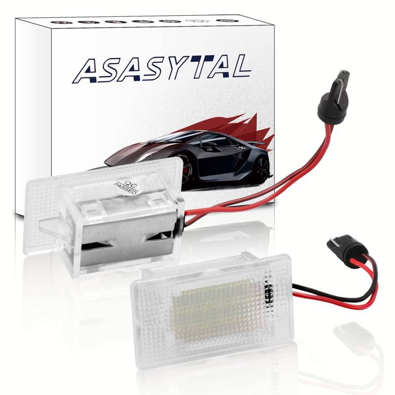 Asasytal LED Innenraum Kofferraum Gepäckbeleuchtung Kompatibel mit Ford B-Max C-Max C-MAX S Max Cou-gar EcoSport Es-cort Figo Fie-sta Focus Fusion Ga-laxy Gra-na-da Street KA Mon-deo O-rion, 2 Stücke von Asasytal