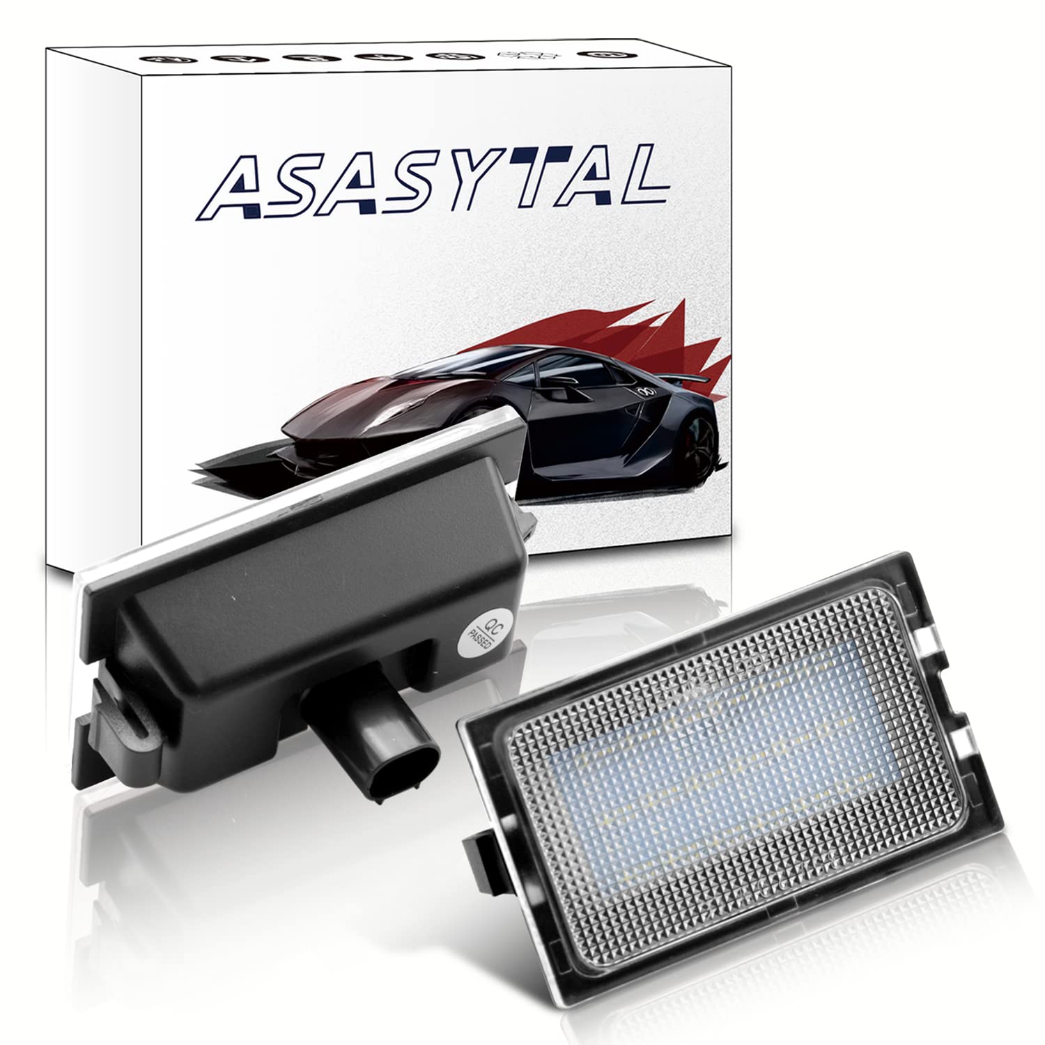 Asasytal LED Lizenz Kennzeichenbeleuchtung Montage 12V SMD-Canbus Kompatibel mit LR2/3 Land-Rover Freelander2 Discovery 3/4 V8 4.4L/V6 4.0L 5.0L, 2 Stücke von Asasytal