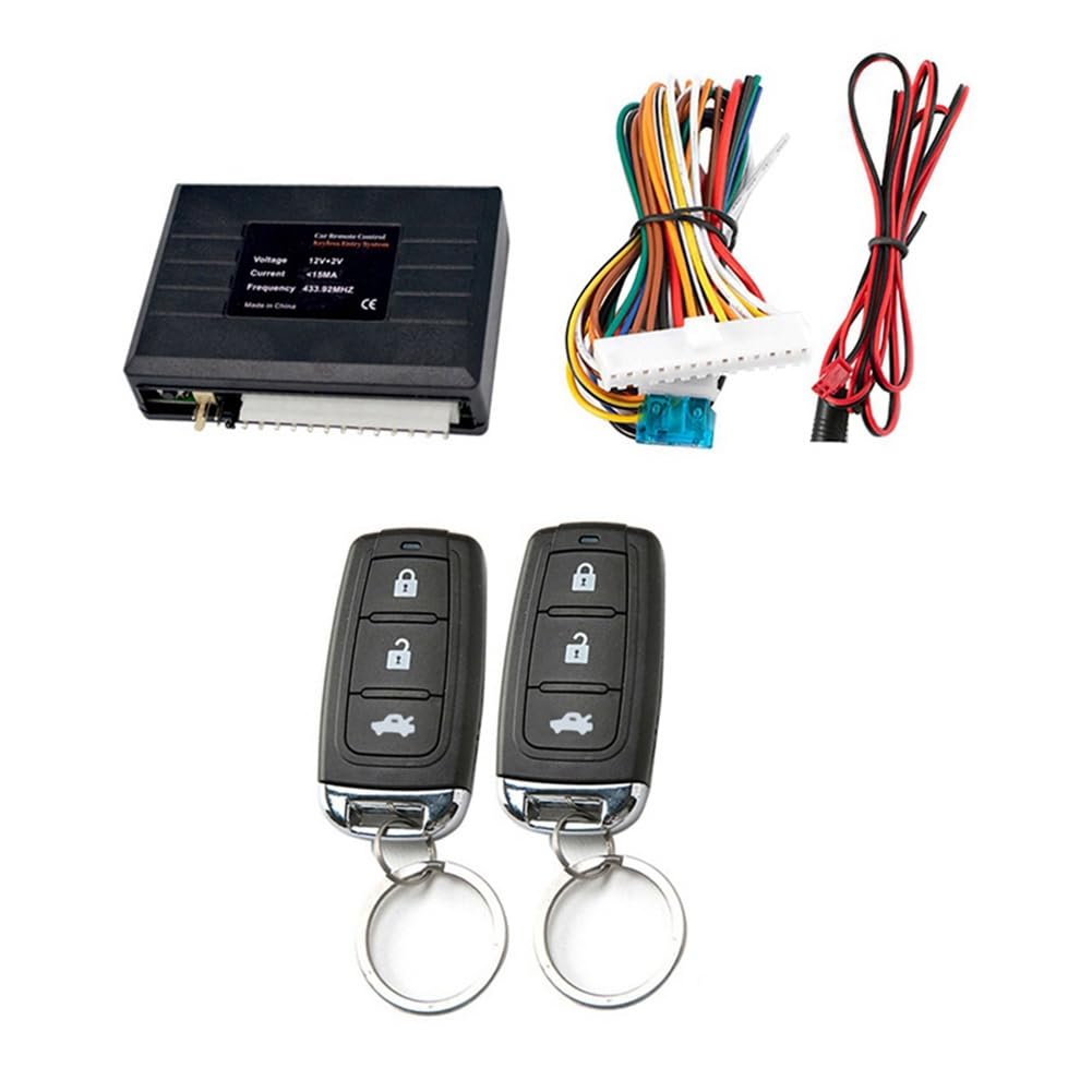 Ascitndy Auto-Fernbedienung Zentralverriegelung Keyless-System Fernbedienung Auto Alarmanlagen Zentralverriegelung mit Auto Remote Central Kit von Ascitndy