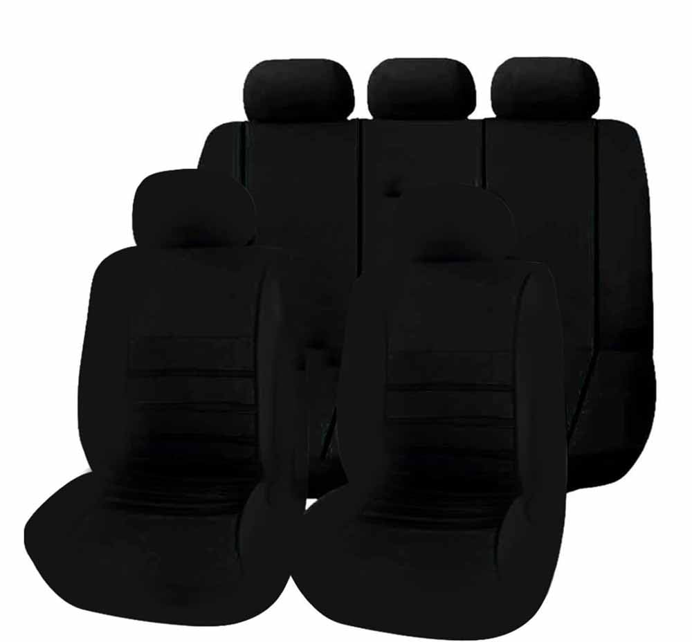 Ashild Auto Sitzbezüge Komplettset für SEAT León/León ST KL 5F 1T 1M 2016-2025, Autositzbezüge Schonbezüge Set Wasserdichtes Sitzbezug Sitzschutz Sitzkissenschutz Zubehör,D/9pcs Set Black von Ashild