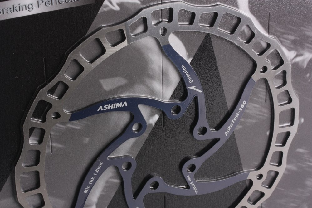 ASHIMA AIROTOR Scheibenbremsen Bremsscheibe Mountainbike 160mm 6" 6 Bolts Blau von Ashima