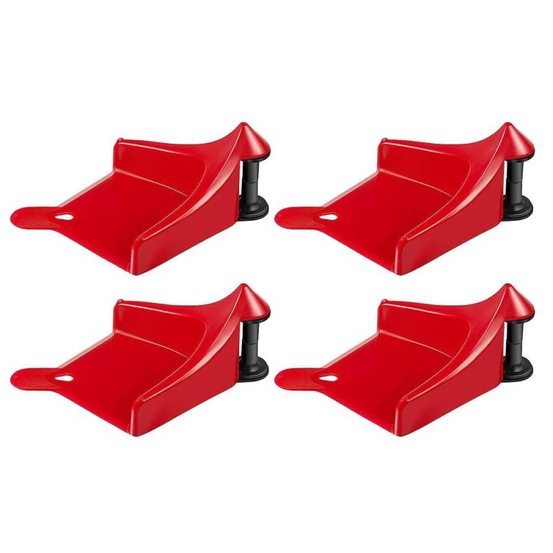 Asinfter 4PCS Auto Schlauchführung, Reifen Roller Auto Reifen Kunststoff Waschen Werkzeug für Auto Waschen, rot von Asinfter