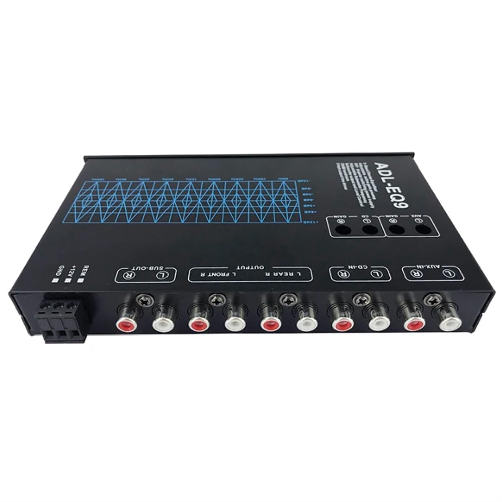 Asinfter Auto Square 9 Band Graphic Equalizer Digital Car Audio EQ9 Auto-Verstärker Equalizer + verstellbarer Filter von Asinfter