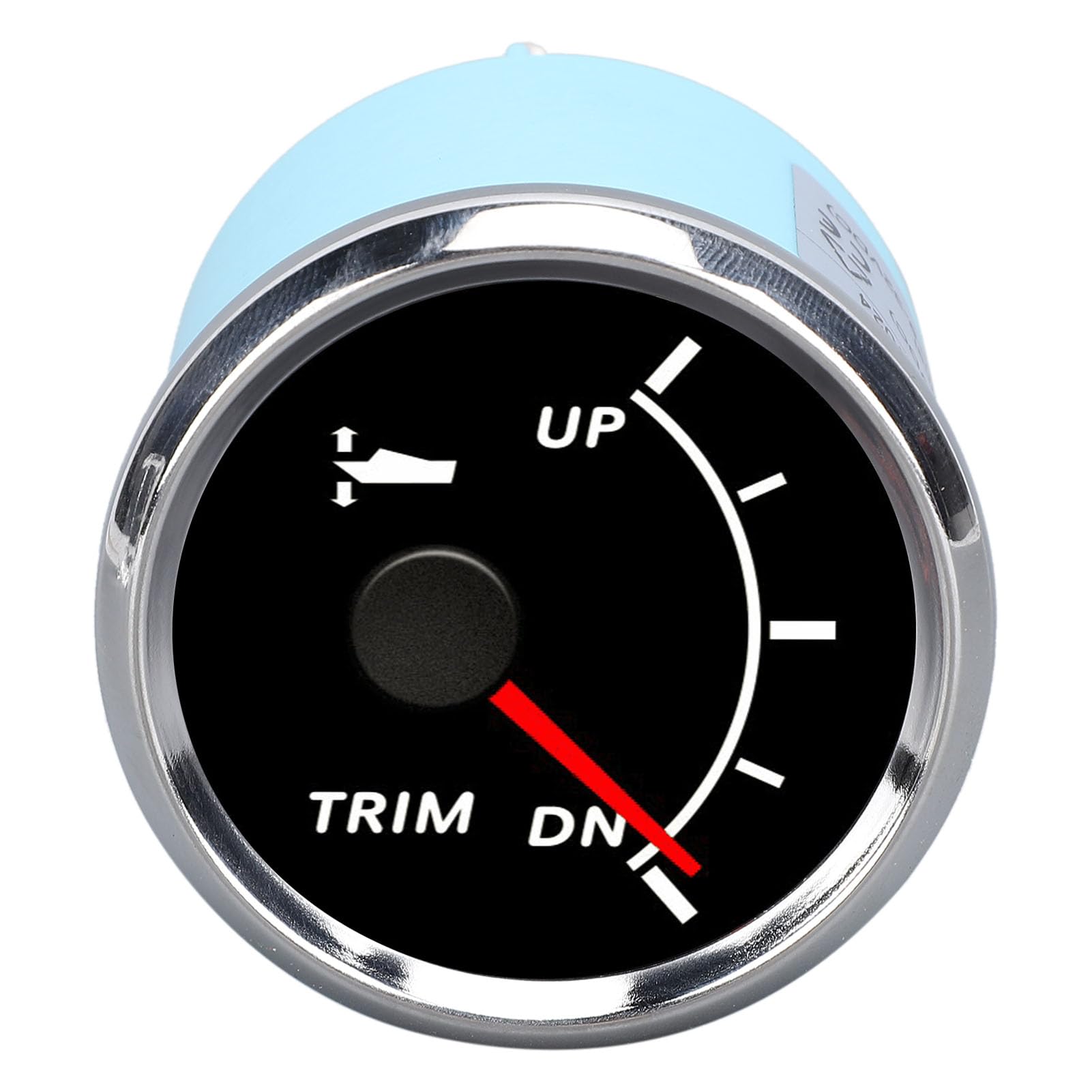 Asixxsix 52-mm-Trimmanzeige für Boote, DC 9–32 V, Zeigeranzeige, Hohe Genauigkeit, UP-DN-Außenbord-Trimmanzeige, Wasserdichtes IP67-Trimm-Balance-Messgerät für Yachten Marines Fischerboote von Asixxsix