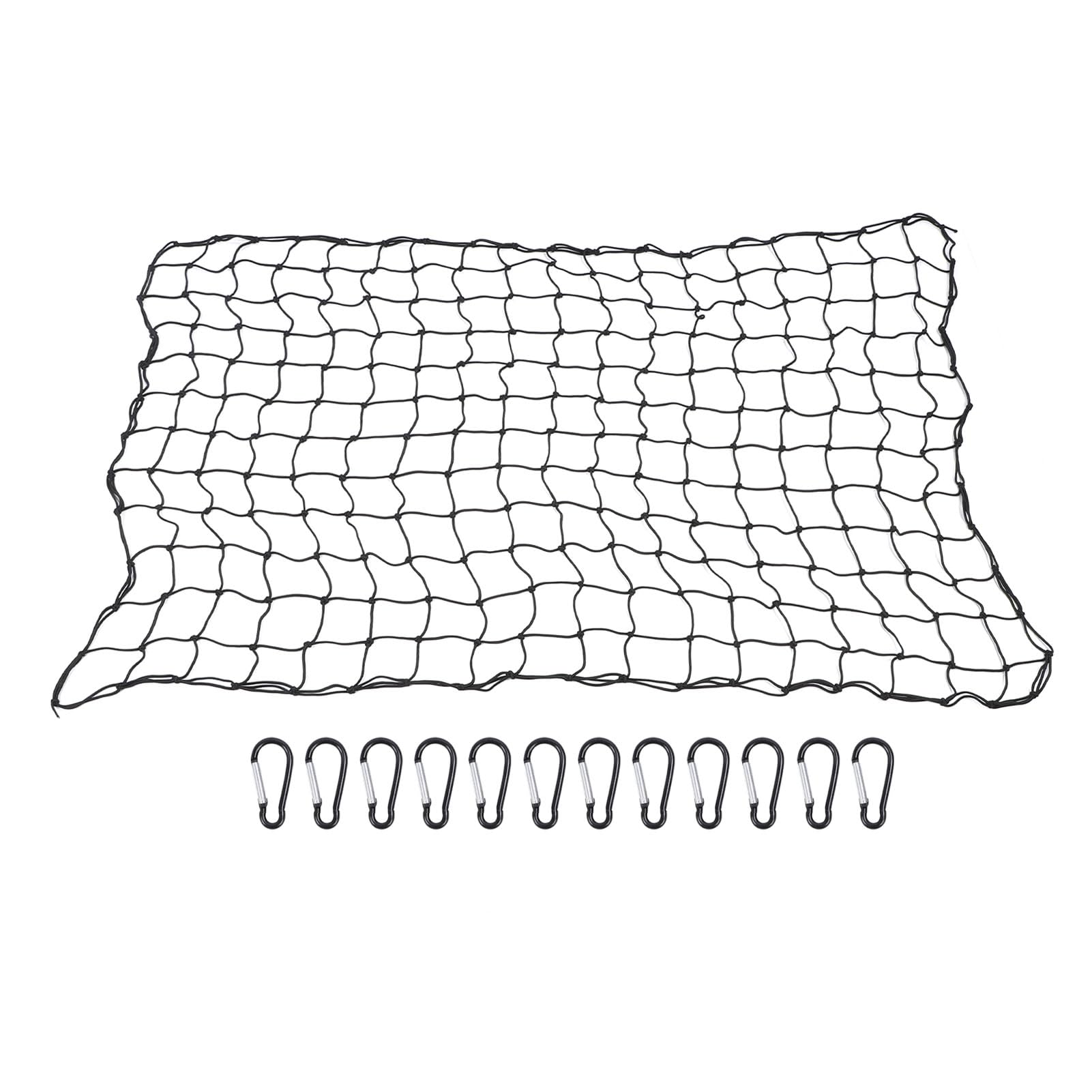 Asixxsix Ladungsnetz für Pickup-Ladefläche, Nylon-Ladungsnetz Vielseitiges Schwerlast-Ladungsnetz Mesh Square Bungee Ladungsnetz LKW-Ladungsnetz für Pickup-LKW von Asixxsix