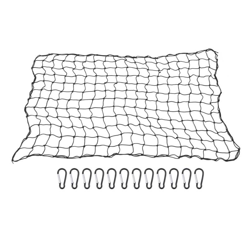 Asixxsix Ladungsnetz für Pickup-Ladefläche, Nylon-Ladungsnetz Vielseitiges Schwerlast-Ladungsnetz Mesh Square Bungee Ladungsnetz LKW-Ladungsnetz für Pickup-LKW von Asixxsix