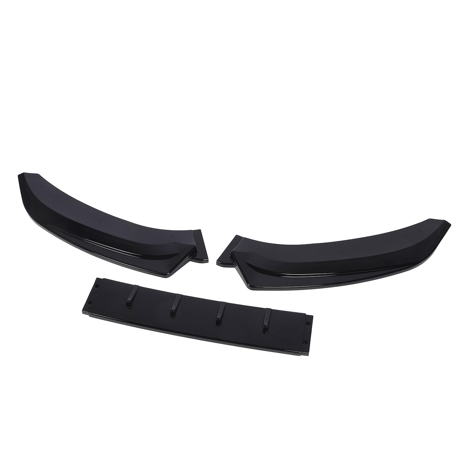 Vordere Stoßstange Lip Splitter Spoiler, Geeignet für Einen 4 S4 B8.5 S-Line 2013 Bis 2016, Glänzende Schwarze Front-Lippen-Spoiler-Beschichtung 3PCS Accessoires Air Char Body Kit von Asixxsix