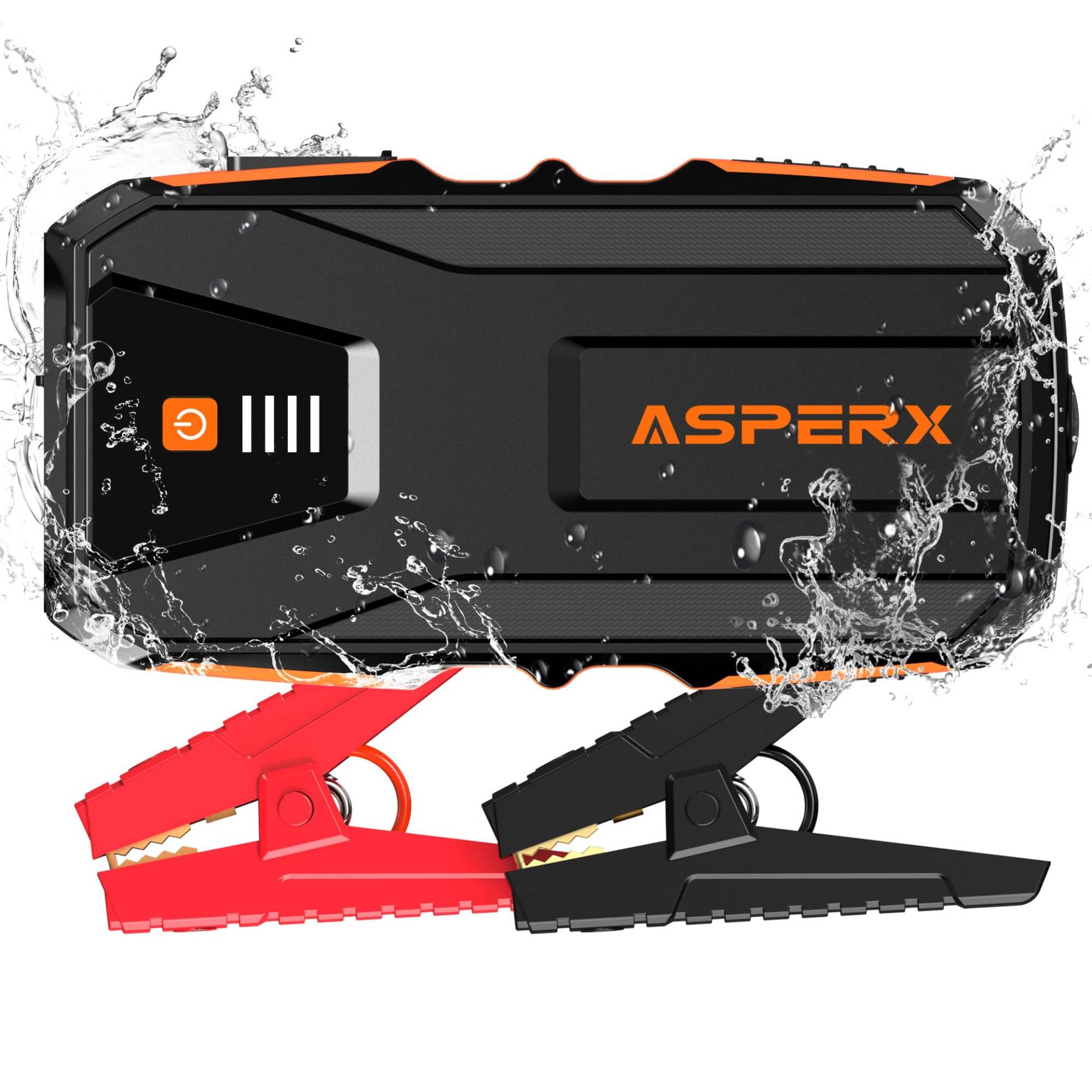 ASPERX Starthilfe Powerbank 3000A 12V, Schwarzorange (schwarzorange) von AsperX