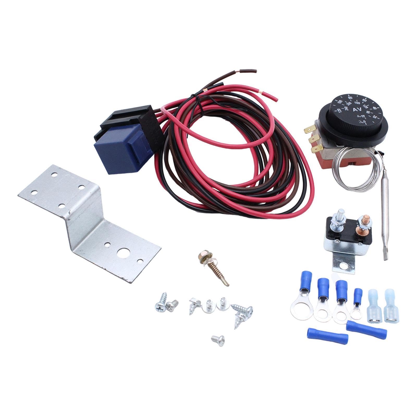 AsrMyjcx 12V Electric Hadiator Lüfter Thermostat Controller Kit Hohe Leistung von AsrMyjcx