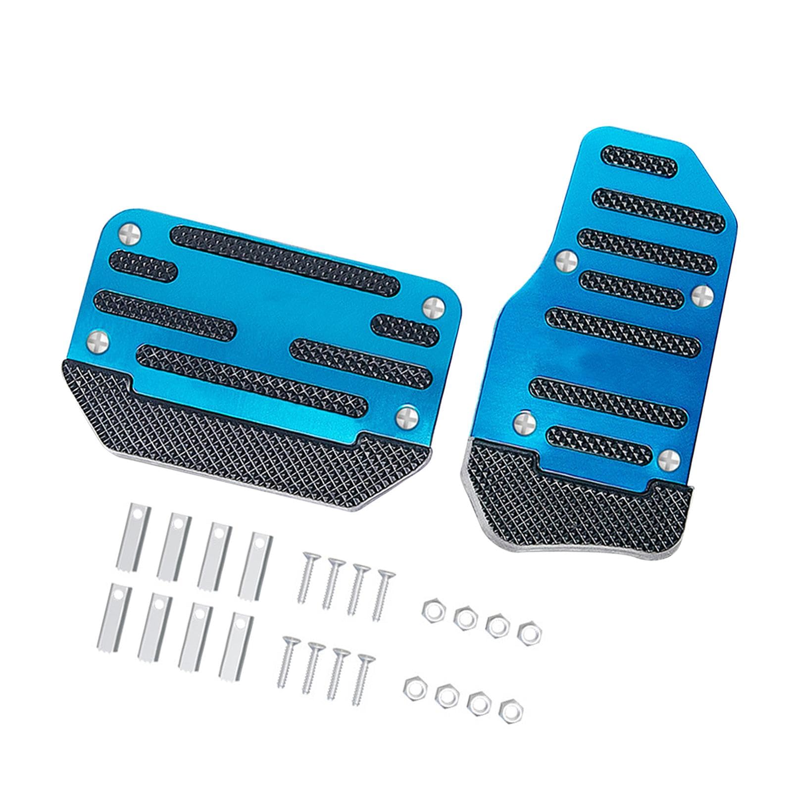 AsrMyjcx 2X Auto -Pedalpolster Bremspedalabdeckungen Set Auto Zubehör Premium Reparaturteil Automotive Universal Anti Slip, Blau von AsrMyjcx