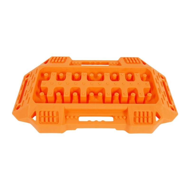 AsrMyjcx Auto Traction Board Reifen Traktion Gerät, Recovery Track Traktion Matte, Notfall Reifen Traktion Pad für 4WD Fahrzeug 4x4 SUV, Orange von AsrMyjcx