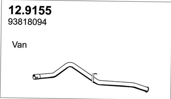 Abgasrohr hinten Asso 12.9155 von Asso