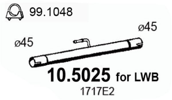 Abgasrohr mitte Asso 10.5025 von Asso