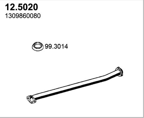 Abgasrohr mitte Asso 12.5020 von Asso