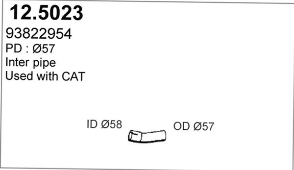 Abgasrohr mitte Asso 12.5023 von Asso