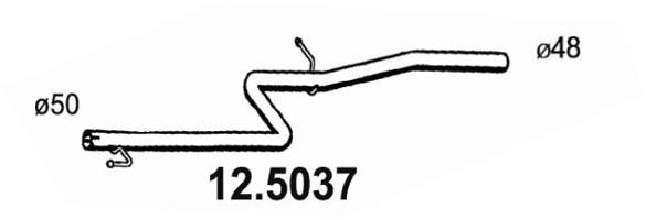 Abgasrohr mitte Asso 12.5037 von Asso