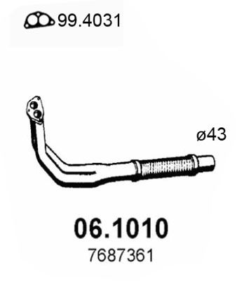 Abgasrohr vorne Asso 06.1010 von Asso