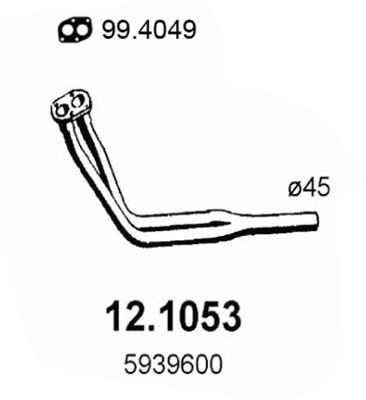 Abgasrohr vorne Asso 12.1053 von Asso