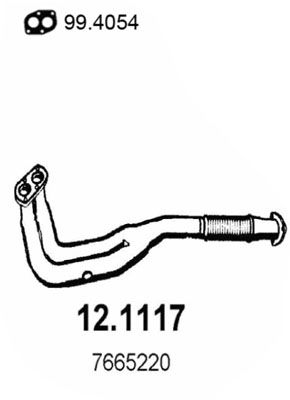 Abgasrohr vorne Asso 12.1117 von Asso