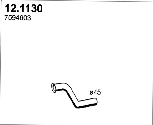 Abgasrohr vorne Asso 12.1130 von Asso