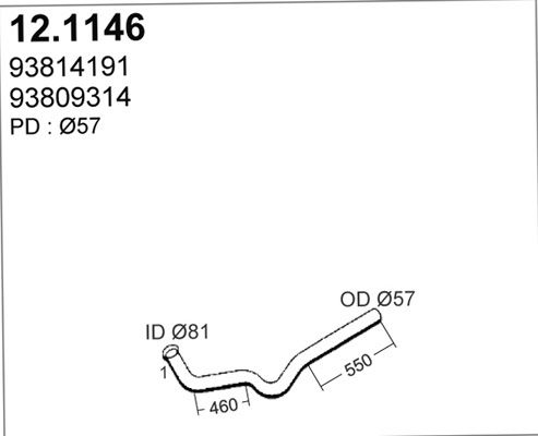 Abgasrohr vorne Asso 12.1146 von Asso