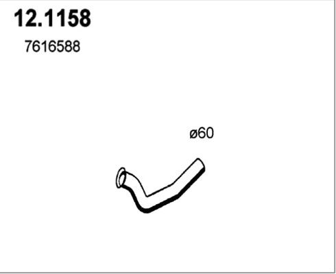 Abgasrohr vorne Asso 12.1158 von Asso