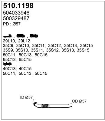 Abgasrohr vorne Asso 510.1198 von Asso