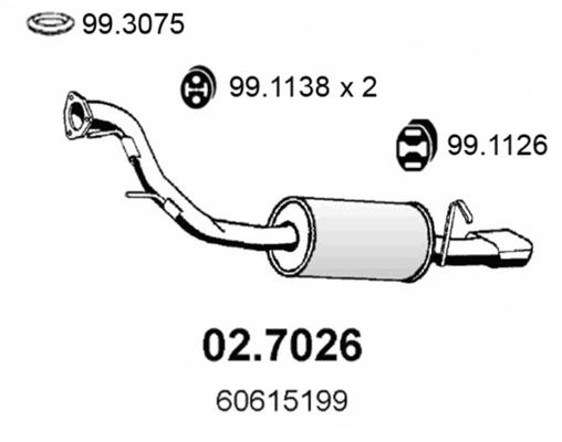 Endschalldämpfer Asso 02.7026 von Asso